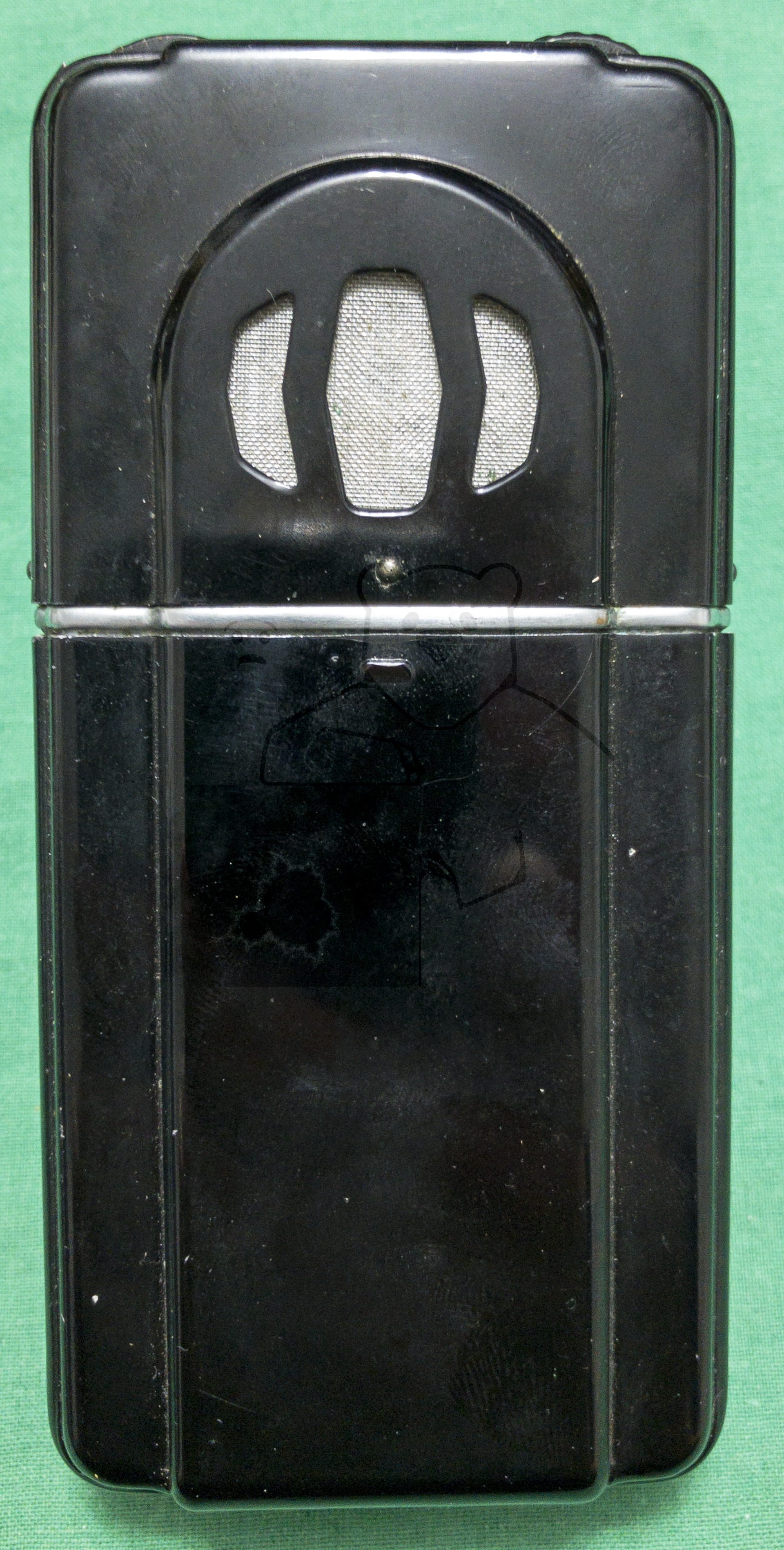 Hörgerät "Fortiphone Type 20", ca. 1949, Gerät, Vorderansicht mit Mikrophone